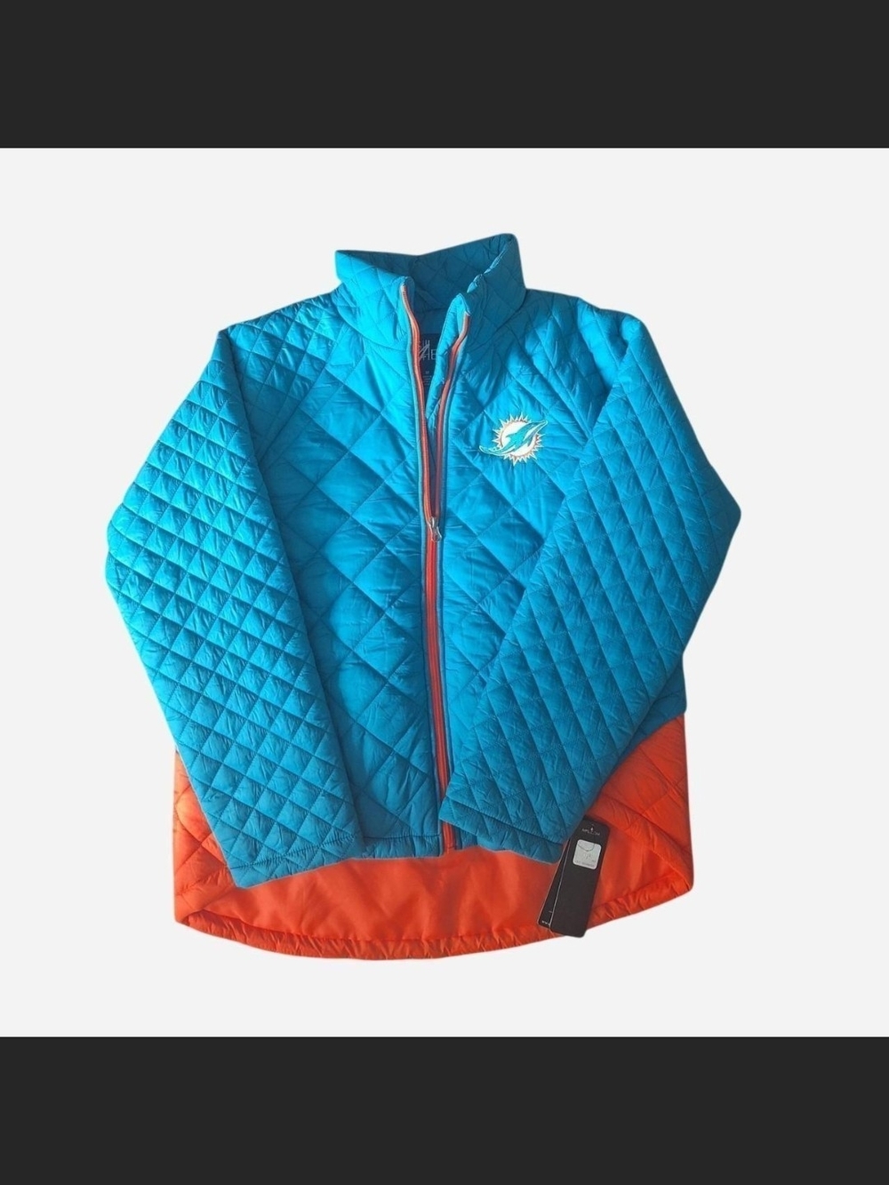 NWT NFL Quilted Puffer Jacket - Teal & Orange